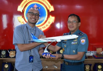 Danlantamal VI Terima Audensi GM PT Garuda Indonesia Cabang Makassar Selasa (12/12/2023)