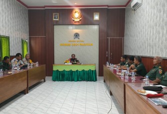 Dandim 0801/Pacitan Pimpin Rakor Pelaksanaan Karya Bakti Antisipasi Banjir
