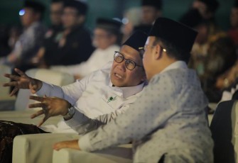 Menteri Desa, Pembangunan Daerah Tertinggal, dan Transmigrasi Abdul Halim Iskandar Menghadiri Silaturahim Nasional Santri Vokasi dan Rakornas BLK Komunitas 2023 di Jombang, Minggu (13/8/2023).