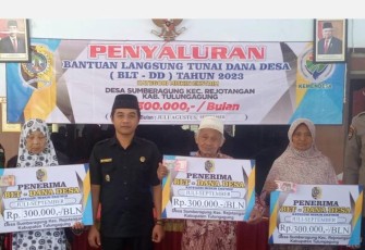 Pemdes Sumberagung Salurkan BLT-DD Tahun Anggaran 2023 Untuk Warga Ekstrem