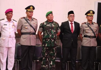 Waka Polrestabes Medan saat Hadiri Pengukuhan Paskibraka di Kantor Wali Kota 