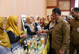 Gubernur Ansar saat pengukuhan AEC Community se-Sumatera. Acara ini digelar di Aula Wan Seri Beni, Dompak, Tanjungpinang, pada Senin, (28/08). 