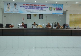 Asisten Administrasi Umum Buka Ujian Dinas dan Ujian Penyesuian Ijazah di Lingkungan Pemkab Asahan