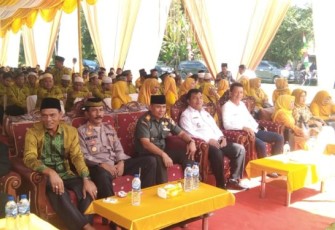 Kapolsek Dolok, AKP Eka Wahyudi, hadiri acara pelantikan Lembaga Adat dan Budaya setempat, Rabu (25/10/2023) pagi.