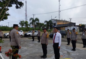 Apel Pagi Kapolsek Belitang Tiga Berikan Arahan Pada Personel 