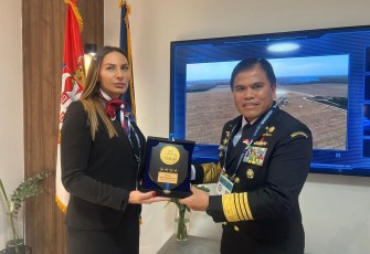 Kasal Laksamana TNI Muhammad Ali pada acara PARTNER 23-Defense Exhibition di Serbia