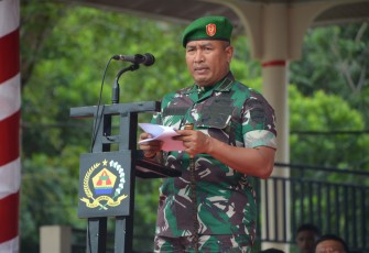Danrem 023/KS Kolonel Lukman Hakim Pimpin Apel Kesiapan Pengamanan dan Deklarasi Pemilu Damai 2024