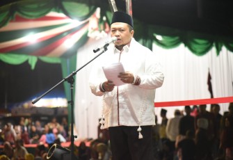 Bupati Dolly Sampaikan Beberapa Poin Salam Hangat Kepada Masyarakat Tantom Angkola Di Pembukaan MTQN Ke 55