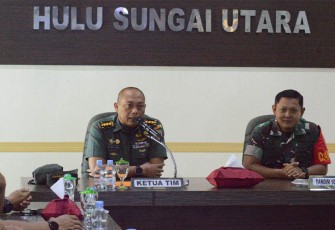 Kodim 1001/HSU-BLG saat Terima Tim Wasrik Current Audit dari Inspektorat Kodam VI/MLW