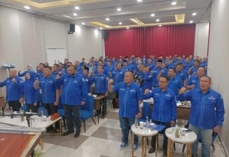 DPD Partai Demokrat Jatim saat menggelar Bimbingan Tekhnis, untuk para koordinator saksi DPC Demoktar Kabupaten/Kota se-Jatim yang digelar di Leedon Hotel, Sabtu (29/7/2023). 
