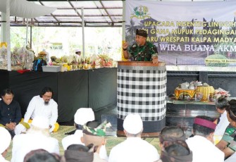 Gubernur Akademi Militer, Mayjen TNI R. Sidharta Wisnu Graha, S.E., bersama Taruna dan personel organik Akmil beragama Hindu, dipandu oleh Bapak Ida Pandita Mpu Jaya Acharya Nanda, merayakan megah ulang tahun ke-50 Pura Wirabuana. Upacara Ngenteg Linggih RSI Gana Mupuk Pedagingan Caru Wrespati Kalpa Madya, diselenggarakan dengan khidmat di Pura Wira Buana Akmil Magelang pada Senin (18/12/2023)