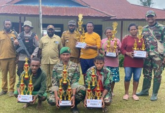 Satgas Yonif 143/TWEJ Sukses Selenggarakan Turnamen di Pegunungan Papua