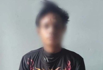 Tersangka saat diamankan