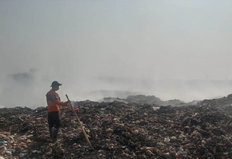 Kebakaran TPA Kopi Luhur Kota Cirebon