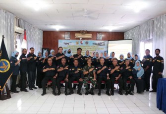 Danlanud Sutan Sjahrir Kol Nav Saeful Rakhmat bersama Pengurus Baru PPPAU Daerah Sumbar