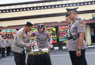Kapolrestabes Makassar Kombes Pol Budi Haryanto saat Sertijab jajaran