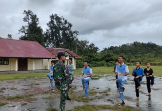 Senam sehat pelajar di perbatasan 