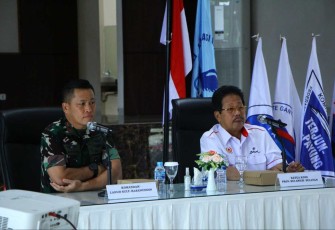 Danlanud Sultan Hasanuddin Marsma TNI David Yohan Tamboto saat memberikan pembekalan 