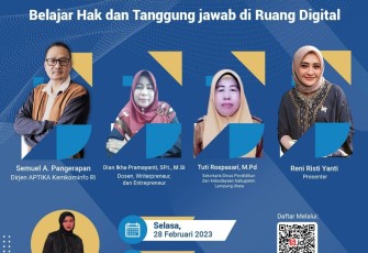 Webinar Literasi Digital di SMPN 1 Kotabumi Lampung