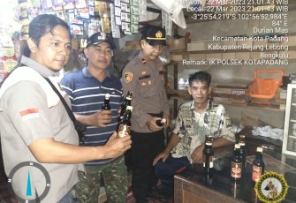 Ops Pekat Nala, Polsek Kotapadang Gelar Razia Miras