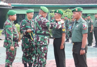 Kenaikan pangkat prajurit Kodim 0805/Ngawi
