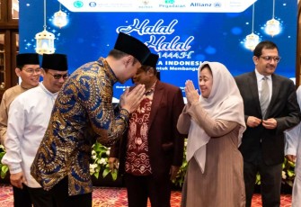Puan Maharani Ketua DPR RI saat halalbihalal MUI di Hotel Bidakara Jakarta 