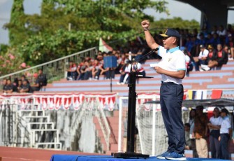 Dankodiklatal Letjen TNI (Mar) Suhartono saat membuka Porwiltim 2023, Senin (10/7)