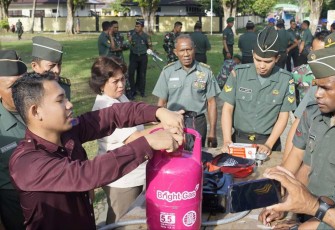 Sosialisasi penggunaan gas LPG di Korem 172/PWY, Rabu (12/7)