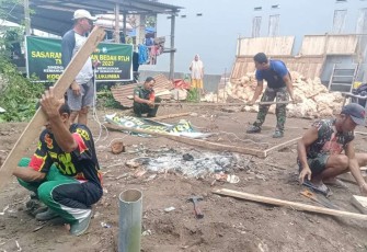 Rehab rumah RTLH TMMD ke 117 Kodim 1411/Bulukumba 