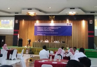 Situasi Bimtek Peningkatan Kapasitas Pelaksana Aplikasi SP4N-LAPOR di Kabupaten Blitar