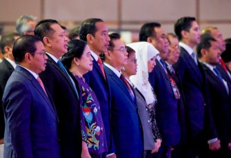 Ketua MPR RI Bambang Soesatyo saat menghadiri pembukaan AIPA 2023 di Jakarta, Senin (7/8)