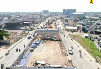 Pembangunan flyover Sekip Ujung di Kota Palembang