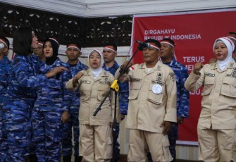 Perform Tim Paduan Suara Lanud Sutan Sjahrir di Aula Kantor Gubernur Sumbar, Jum'at (11/8)
