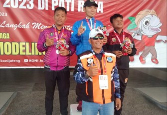 Prajurit Wing Udara 2 Puspenerbal Raih Medali Cabir Aeromodelling Porprov Jateng 2023 di Cepu Jateng, Minggu (13/8)