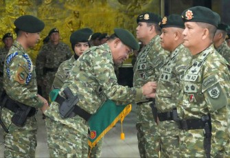 Pangkostrad Letjen TNI Maruli Simanjuntak saat sertijab pejabat Kostrad di Jakarta, Selasa (15/8)