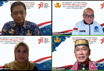 Program Korpri Menyapa ASN secara virtual, Selasa (15/8)