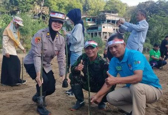 Tanam mangrove di wilayah desa binaan, Jum'at (18/8)