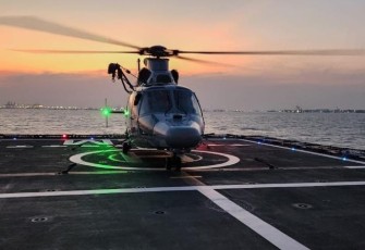Heli Panther Wing Udara 2 Latihan SBO di KRI REM-331