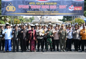 Apel Gelar Pasukan Operasi Mantap Brata Semeru di Kabupaten Ponorogo 