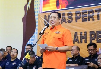 Ketua Umum PB KODRAT Bambang Soesatyo membuka Kejurnas Tarung Derajat 2023 di Bandung, Kamis (19/10)