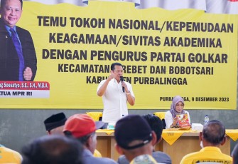 Ketua MPR RI Bamsoet Saat Menggelar Pertemuan Dengan Tokoh di Kabupaten Purbalingga, Jawa Tengah, Sabtu (9/12/2023) 