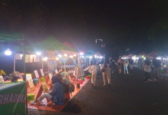Suasana lapangan Rampal jelang pergantian tahun 2023. Kota Malang, Minggu (31/12)