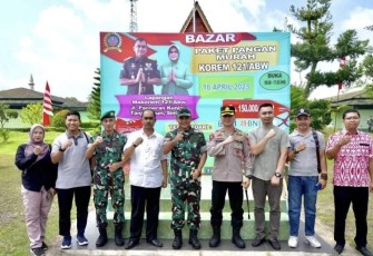 Bazar pasar murah Korem 121/Abw