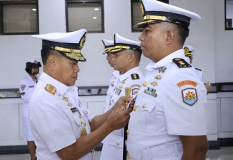 Pangkoarmada III Laksda TNI Agus Hariadi saat sertijab PJU Koarmada III, Selasa (2/5)