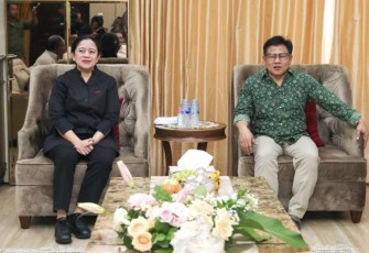 Puan Maharani bersama Cak Imin Ketum PKB di Jakarta, Kamis (27/7)
