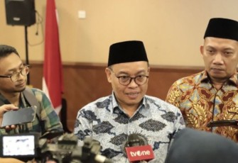 Direktur Penerangan Agama Islam Ahmad Zayadi saat memberikan keterangan pers di Jakarta, Rabu (11/10)