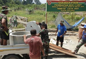 Material gorong-gorong di lokasi TMMD 