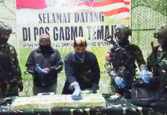 Satgas Pamtas RI-MLY Yonarmed 16/TK Gagalkan Penyelundupan Narkotika 