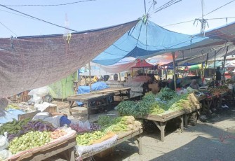 Lapak pedagang pasar Cikarang Kabupaten Bekasi, Rabu (29/11)