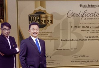 Ketum DPP PJS Mahmud Marhaba bersama Dirut PT Timah Tbk Ahmad Dani Virsal